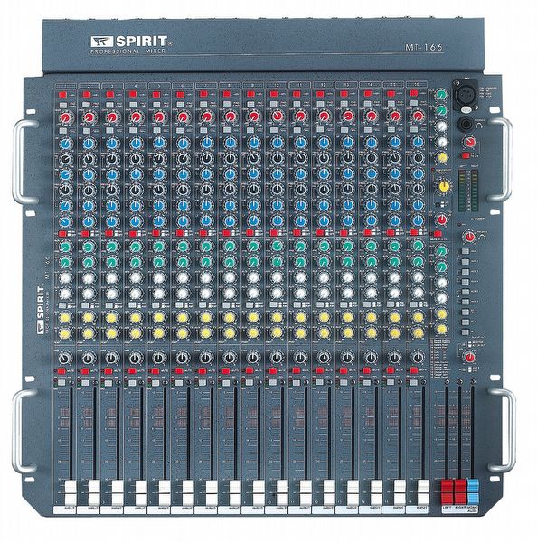 SPIRIT MT-166 16 MIC/LINE 2 STEREO INPUT RACK MOUNT PROFESSIONAL MIXER WITH DIGITAL EFFECTS